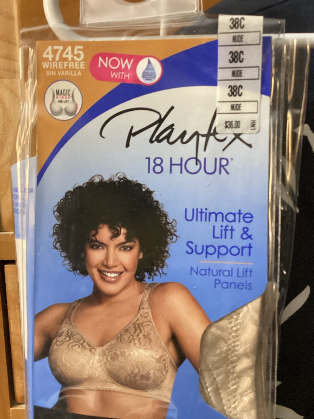Playtex 18 Hour Nude Lace Wirefree Bra